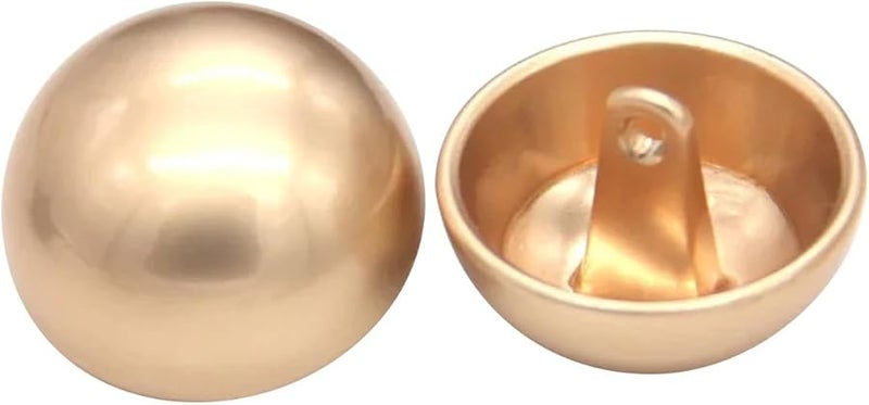 أزرار خياطة ذهبية 13 مم نصف دائرية 10 قطع للمعاطف والسترات الواقية من الرياح وحقائب التريكو - Image 1